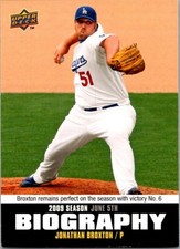 Jonathan Broxton - 2010 Upper Deck Season Biography - # SB-71 - Dodgers