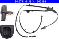 ATE Sensor, Raddrehzahl Hinterachse U.A. FüR Ford, Mazda