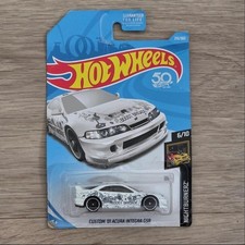 2018 Hot Wheels #213 Nightburnerz 6/10 Custom '01 Acura Integra Gsr White