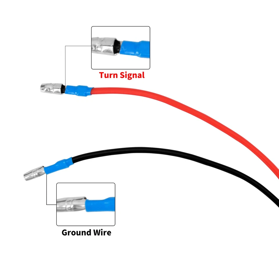 Chrome 4x Front Rear LED Turn Signal Light 39mm 41mm Fork w/ Amber Lens For Dyna - Image 4 of 4