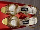 Rene Caovilla Vintage Serpente Gold High-Heel Sandals — photo 1