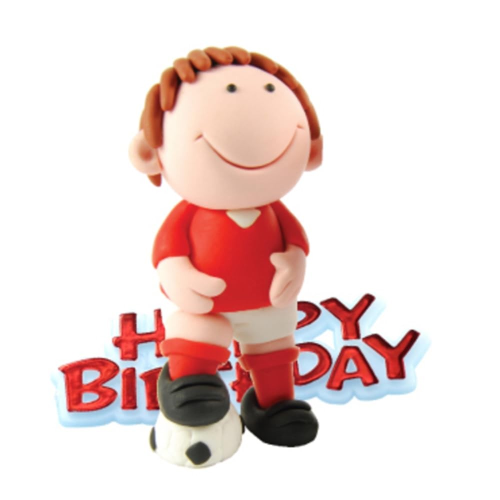 Anniversary House Football Cake Topper Keepsake Set Red 2-Piece Birthday Cake 5390₽