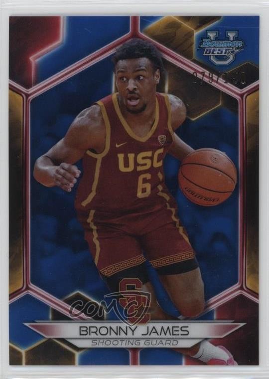 2023-24 Bowman U Best Blue Refractor 79/150 Bronny James #92 1u6
