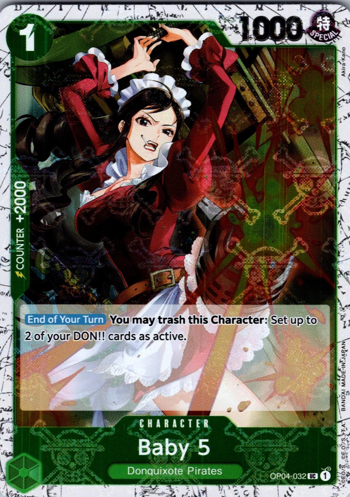Baby 5 (Jolly Roger Foil) OP04-032 Premium Booster -The Best- One Piece NM