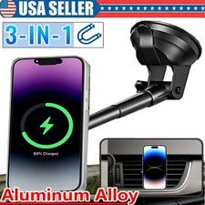 Phone Holder Stand GPS ALUMINUM Magnetic Windshield Air Vent Car Dashboard Mount