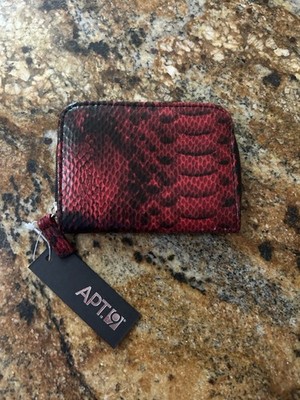 APT. 9 Coin N Cards Wallet Color Red, Black Snake