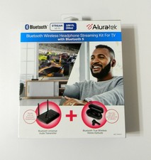 Bluetooth True Wireless Earbud TV Streaming Kit  Bluetooth 5  100 ft. Range