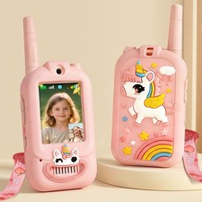 Video Walkie Talkies for Kids with Screen Rechargeable 2 Pack Intercom with ...