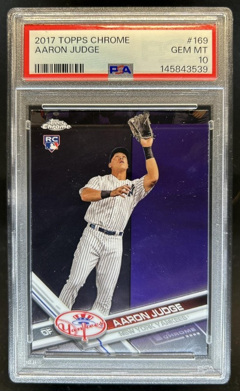 2017 Topps Chrome Aaron Judge RC Rookie #169 New York Yankees PSA 10 GEM MINT