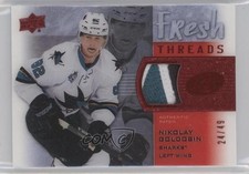 2015-16 Upper Deck Ice Fresh Threads Red 24/49 Nikolay Goldobin #FT-NG Patch xp6