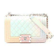 Chanel Boy Small Shoulder Bag Women Pink One Size