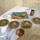 Ohio Art Tin Toy Vintage Play Set Tray Plates Pitcher for Ages 3-4 Years 4-7