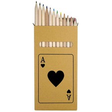 12 x 'Ace of Hearts' Long 178mm Coloured Pencils / Pencil Set PE00076381