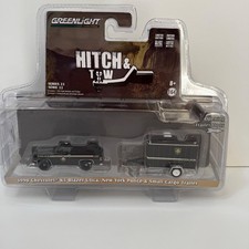 Greenlight 1/64 Hitch & Tow New York Police 1990 Chevy K5 Blazer and Trailer Set