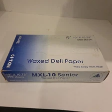 Durable Packaging 10" x 10 3/4" Interfolded Deli Wrap Wax Paper - 500/Box