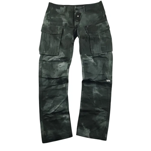G Star Raw Pants 34x34 Mens Rovic 3D Regular Tapered Cargo Camo Hammer Ripstop - Picture 1 of 15