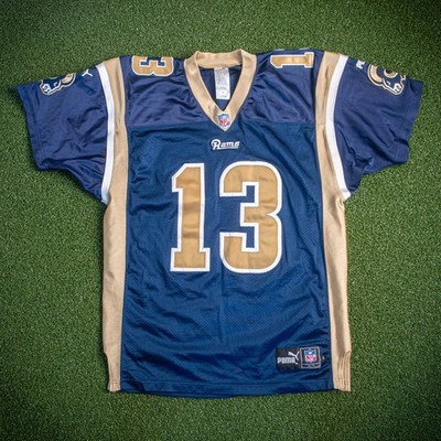 Kurt Warner Rams Puma Authentic NFL Trikot 2000-01 Vintage Größe 46 Small Selten
