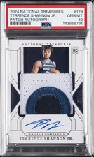 2024 NATIONAL TREASURES PATCH AUTO #129 TERRENCE SHANNON JR. 51/99 PSA 10
