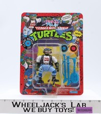 Classic Rocker Leo Rock 'n' Rollin' TMNT 1991 Playmates Figure MOSC UNPUNCHED