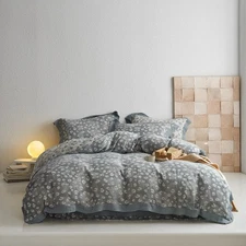 Adults Bedding Duvet Cover Set with Leopard Pattern for Room Decor, 100% Cott...