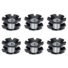 6pcs Bicycle Headset Star Nut Expansion Tools for 286mm Stem Fork Black Alloy