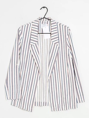 Bershka striped linen blazer