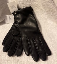 Coach Tech Gloves for Women Leather w/Wool Lining / Size 8