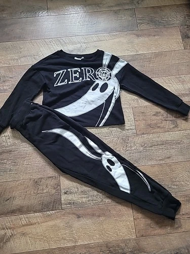 Nightmare Before Christmas Zero Crop Sweatshirt With Pants Disney Parks XS NWOT
