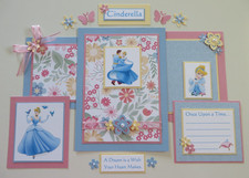 Disney Premade Scrapbook Page/Mat Set - Princess Cinderella 15pc. Set 20