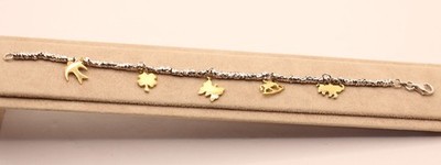ARMBAND DODO STYLE TERRA LINE SILBER VERGOLDET CHARMS 18 CM EXPLOIT