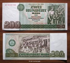 DDR 200 Mark 1985 (RO. 364a) _ Original Banknote **** Uncirculated (1-) !