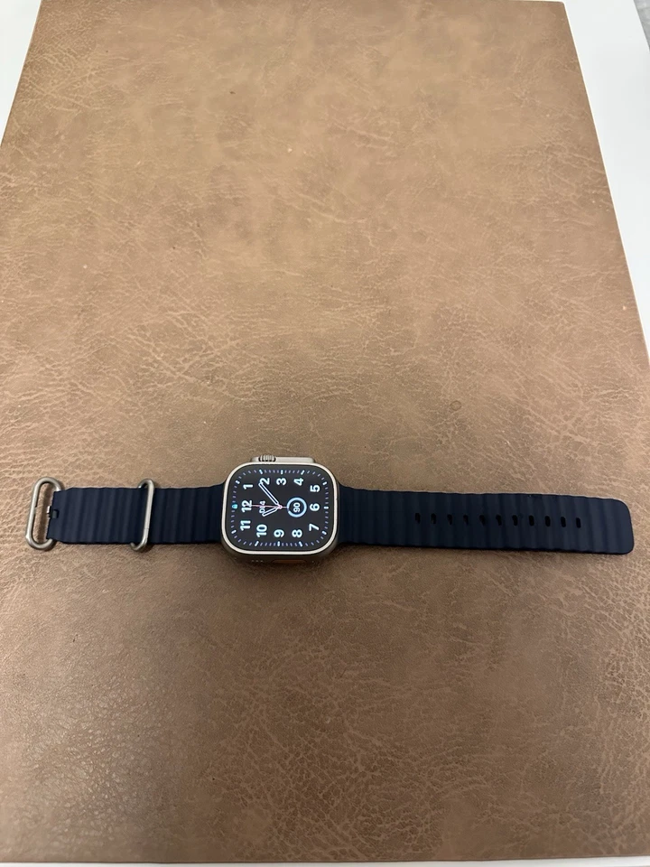 Apple Watch Ultra 2 49mm Titangehäuse mit Ocean Armband - Blau L/M - Bild 4 von 4