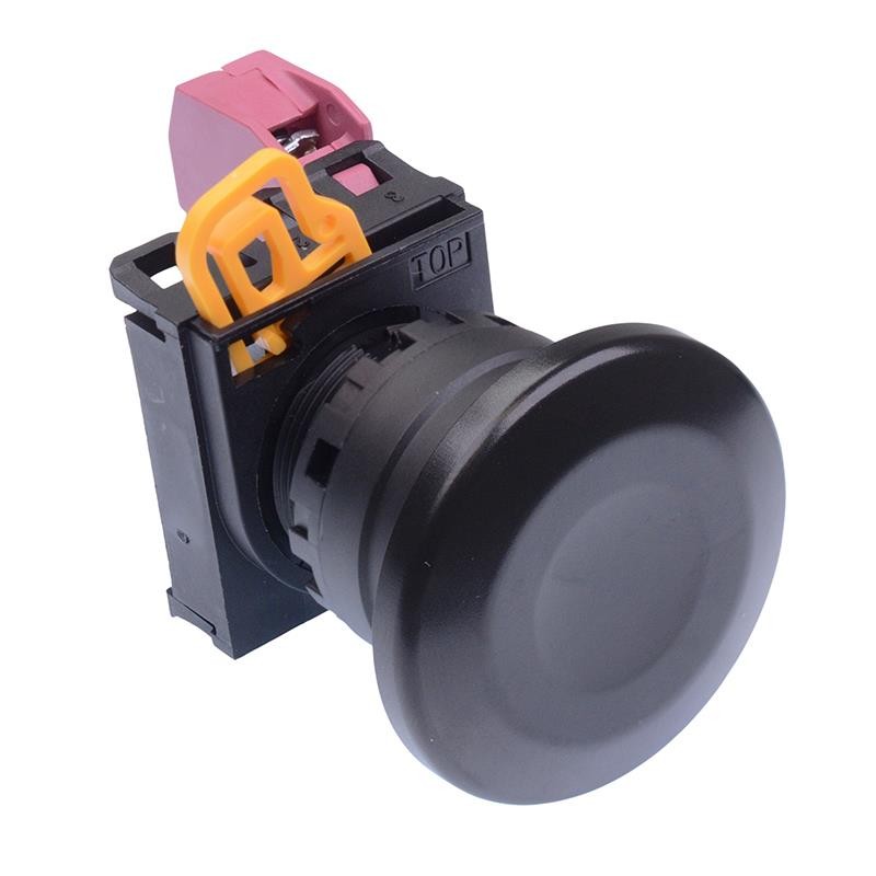 IDEC Black 22mm Mushroom Momentary Push Button Switch NC IP65 YW1B-M4E01B