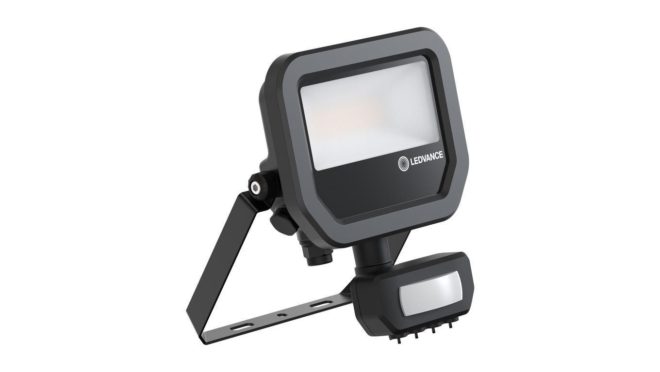 4099854306747 Nawietlacz LED 8W 1100lm 3000K IP66 Czarny Z Czujnikiem Ruchu LED