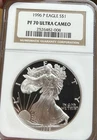 1996 P American Silver Eagle NGC PF70 Pristine Classic Brown Label