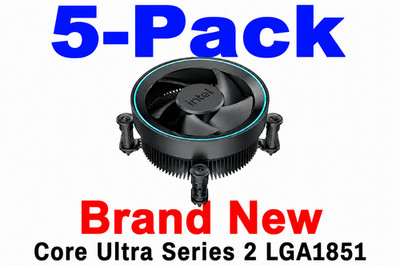 5-Pack Brand New Laminar RM2 Cooling Fan for Intel Core Ultra 7 265 Processors
