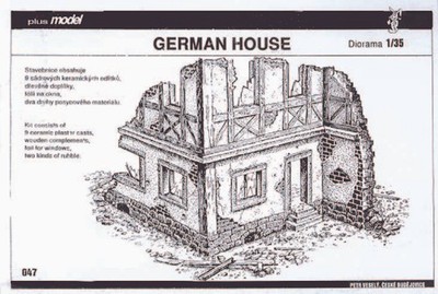 Plus Model 47 - 1:35 Keramikteile Deutsches Fachwerkhaus-Ruine