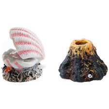 Acquario un Forma di Vulcano  D'Aria Pietra Pompa di Ossigeno Decorazi8576