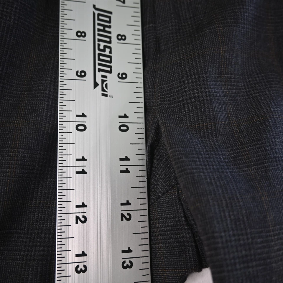 Hart Schaffner Marx 36x30 Gray Glenn Check 100% Wool Flat Front Straight Pants - Image 3 of 4
