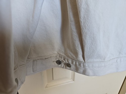 Levi's Women's BAGGY Trucker Jacket WHITE/OFF WHITE (Plus Size 1X) NWT MSRP $98 - Picture 11 of 12