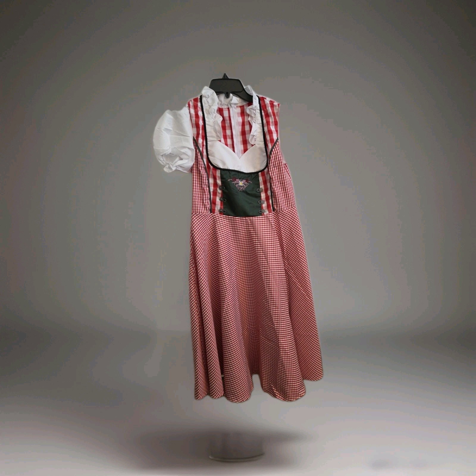 JASAMBAC 3-Piece German Dirndl Dress Women's Oktoberfest Bavarian Costume for Bavarian Beer Carnival Oktoberfest Party, bordeauxrood, M