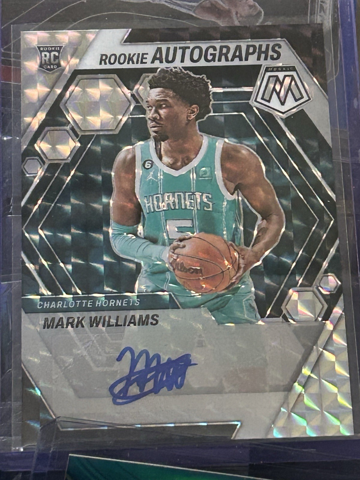 2022-23 Panini Mosaic Rookie Choice Prizm Mark Williams #RA-WIL Auto RC