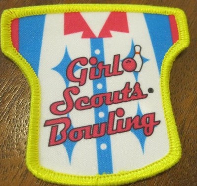 Girl Scouts Bowling Shirt Party Games Fun Patches Badge SCOUT GUIDE Day Event
