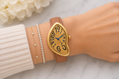 women's Ladies Dali Inspired Melting fused twisted Watch Statement