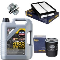 MotoröL Filter Set 5W40 5Liter + ÖLablassschraube FüR Toyota Corolla Celica