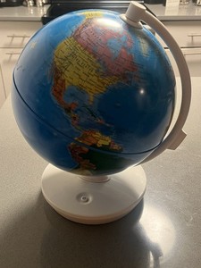 Illuminated Rotating Constellation Tabletop Globe 10" LED Battery AA Blue