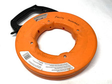 Klein Tools 56383 Multi-Groove Fiberglass Fish Tape w/ Nylon Tip 100' Length