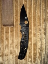 Spyderco Edgerati Custom S30V Stahl Blackwash Aluminium Klappmesser 