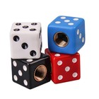 4x Dice-Shape Valve Stem Air Tire Cap Cover Universal Colored Die Car/Truck/Bike