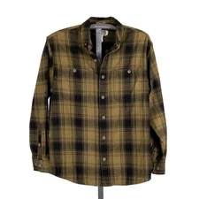 Duluth Trading Co Men's Untucked Relaxed Fit Plaid Cotton Flannel Size MEDIUM